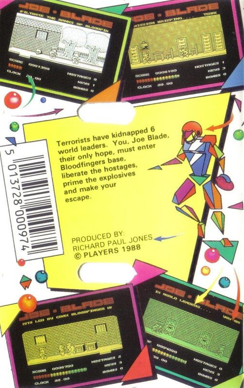 Joe Blade box art for MSX